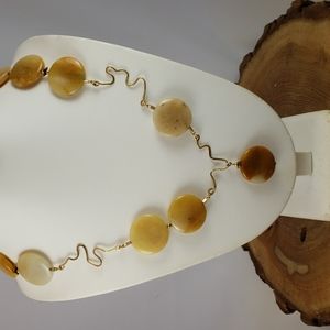 KGO Quartzite & 14kt GF Abstract Accent Necklace